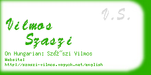 vilmos szaszi business card